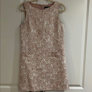 Elegant Paisley Pink Dress